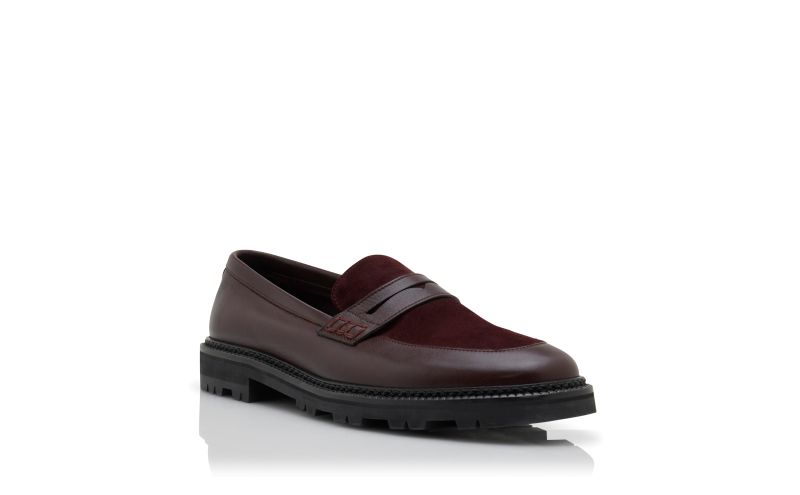 Hudson, Dark Red Calf Leather Loafers - AU$1,515.00