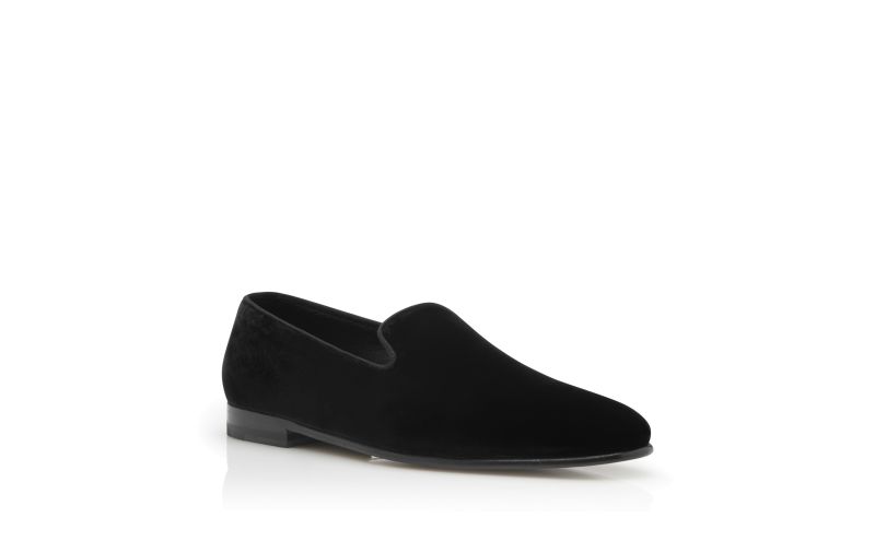 Designer Black Velvet Loafers