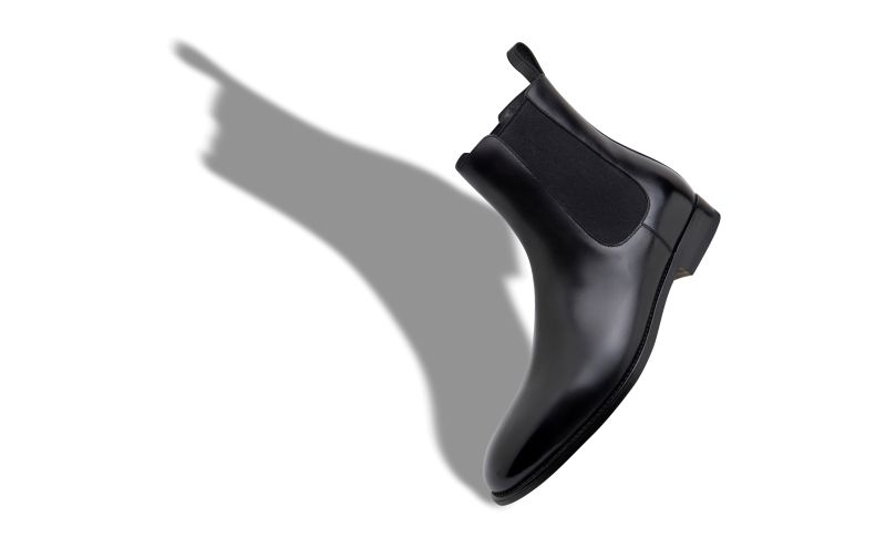 Delsa, Black Calf Leather Ankle Boots - US$1,250.00