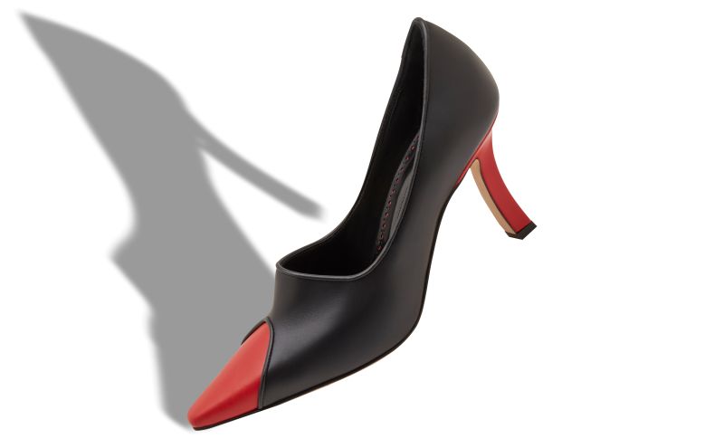 Nikaia, Black and Red Calf Leather Pumps  - €845.00