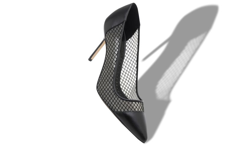 Capcourme, Black Nappa Leather Pointed Toe Pumps - €845.00 