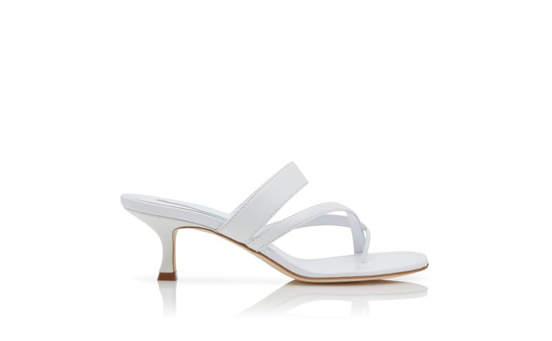 SUSA, White Nappa Leather Mules, 845 USD