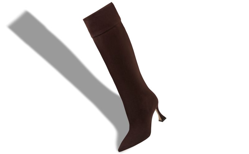 Miralonepla, Dark Brown Suede Knee High Boots  - €1,295.00