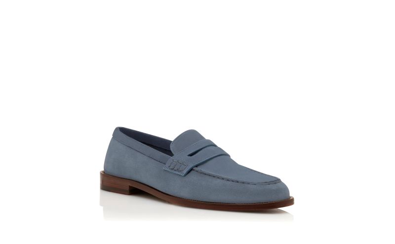 Perry, Blue Suede Penny Loafers - AU$1,455.00