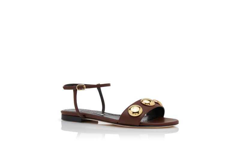 Chaouhen, Dark Brown Calf Leather Open Toe Sandals - €795.00