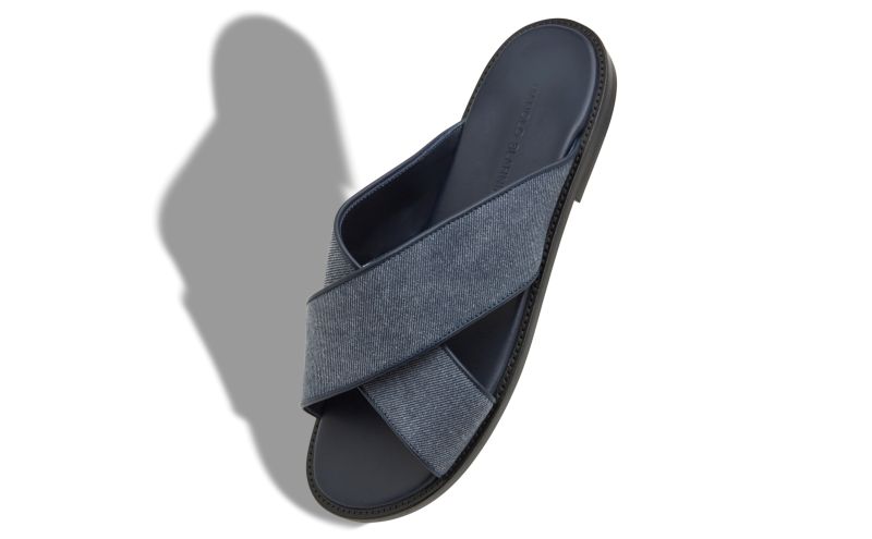 Otawi, Blue Denim Crossover Sandals  - £525.00