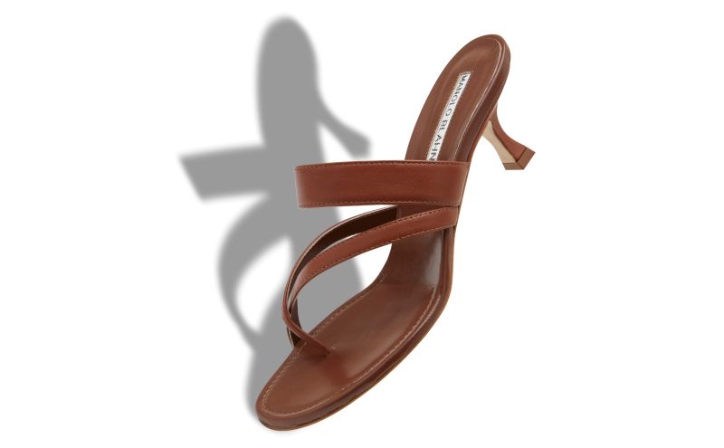 Susa, Brown Nappa Leather Mules - US$845.00