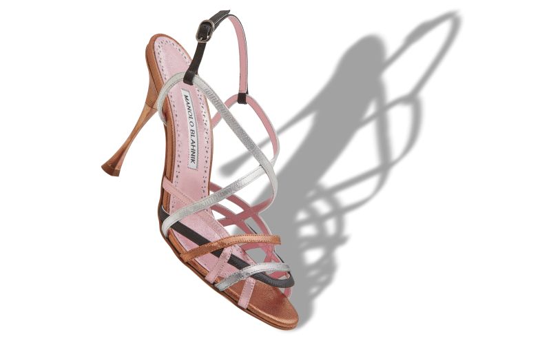Rayaah, Multicoloured Cotton Slingback Sandals - AU$968.00 