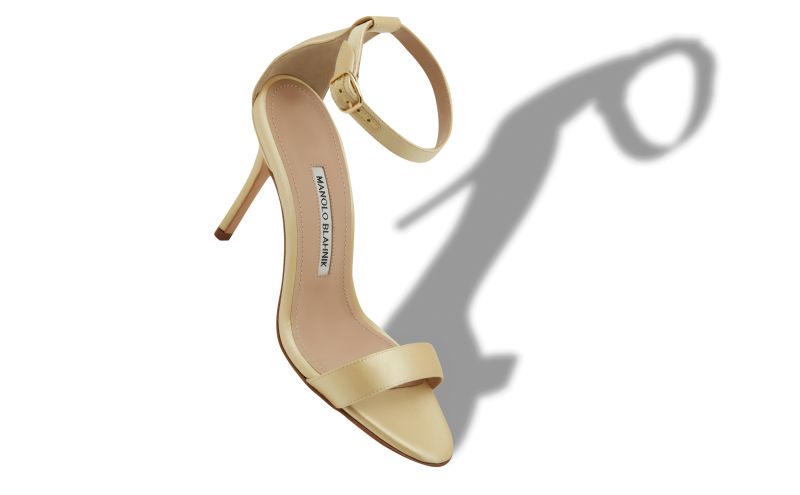 Chaos, Light Cream Satin Ankle Strap Sandals - CA$1,115.00 