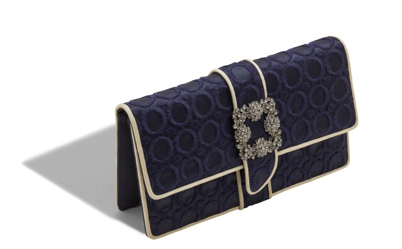 Capri, Navy Blue Silk Clutch - £1,675.00 