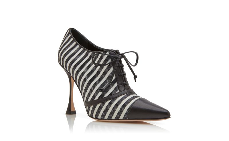 Houzamclo, Black and White Cotton Shoe Booties - £448.00
