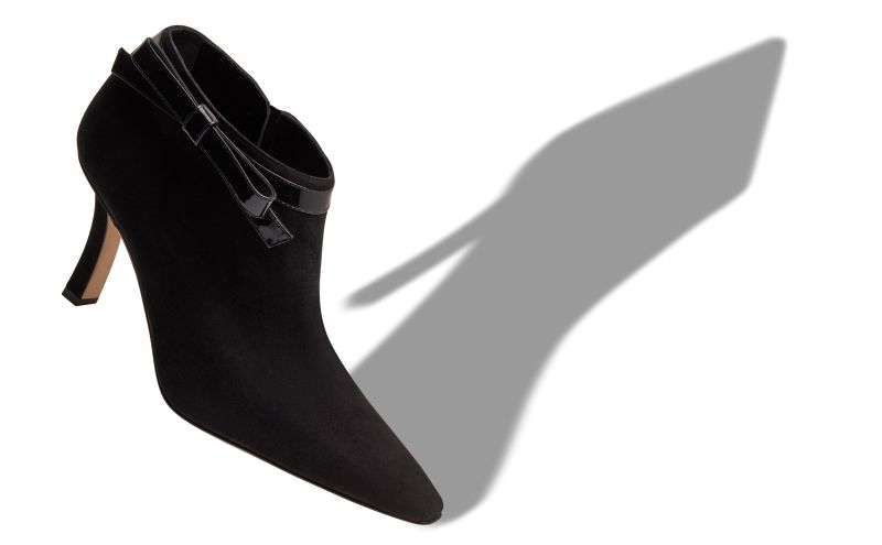 Makepla, Black Suede Bow Detail Shoe Booties - €1,025.00 