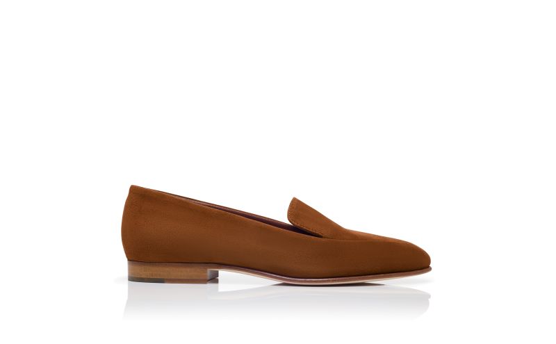 Side view of Pitaka, Brown Suede Loafers - US$885.00