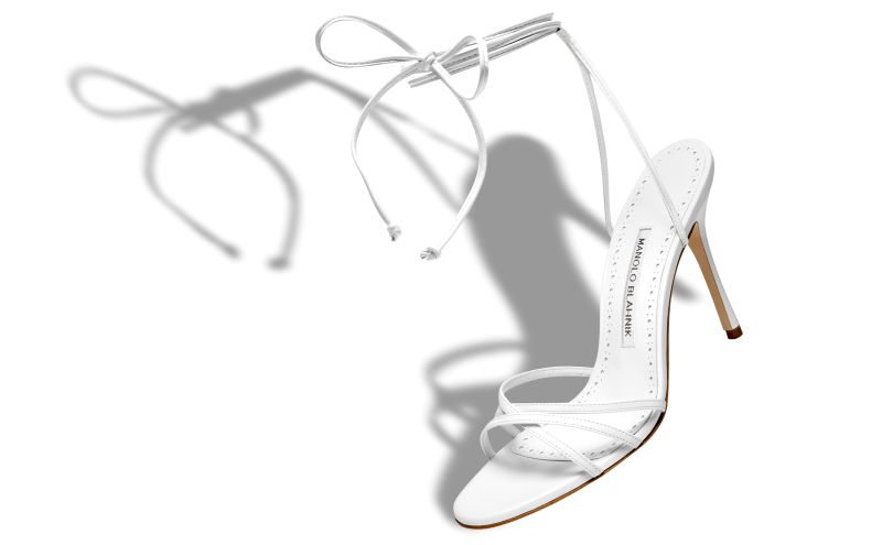 Leva, White Nappa Leather Sandals - US$825.00