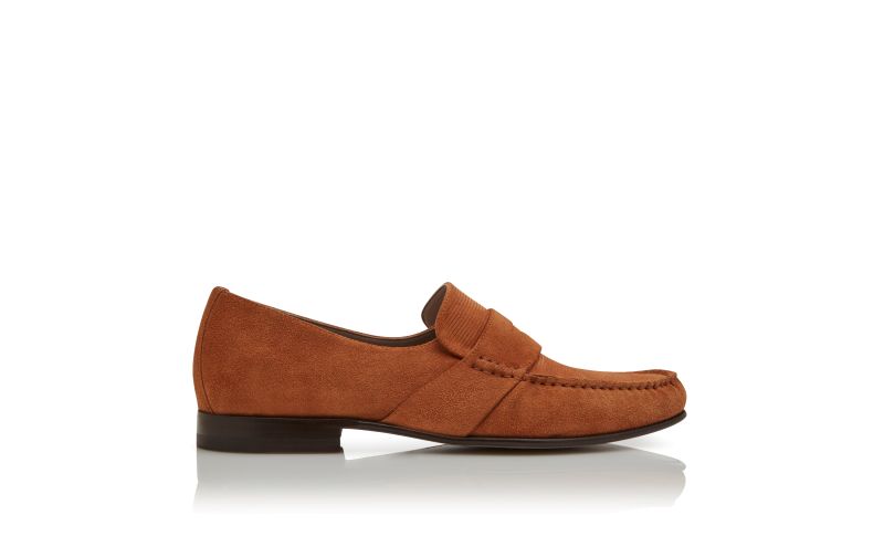 Side view of Elm, Light Brown Suede Loafers  - CA$693.00
