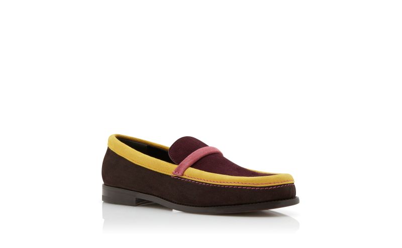 Salono, Brown, Pink, Yellow and Red Crosta Loafers - £725.00