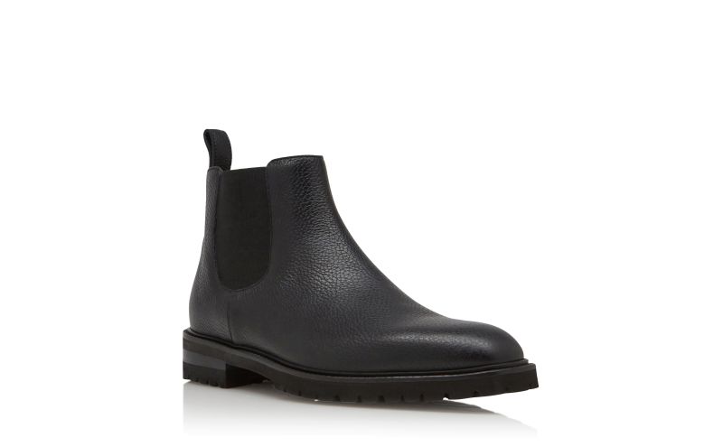 Brompton, Black Calf Leather Ankle Boots - £775.00