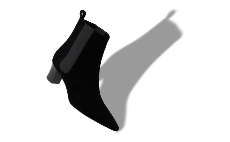 Designer Black Suede Ankle Boots