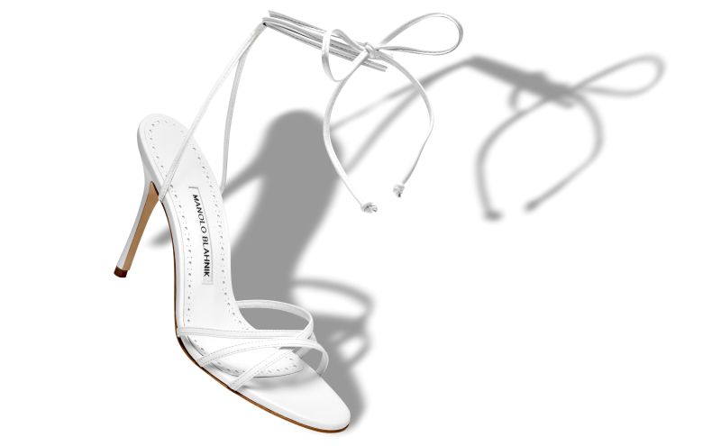 Leva, White Nappa Leather Sandals - US$825.00 