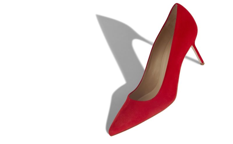 Bb 70, Bright Red Suede pointed toe Pumps - €675.00
