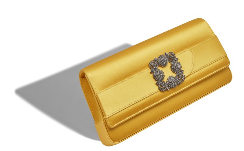 Gothisi, Yellow Satin Jewel Buckle Clutch - €1,450.00