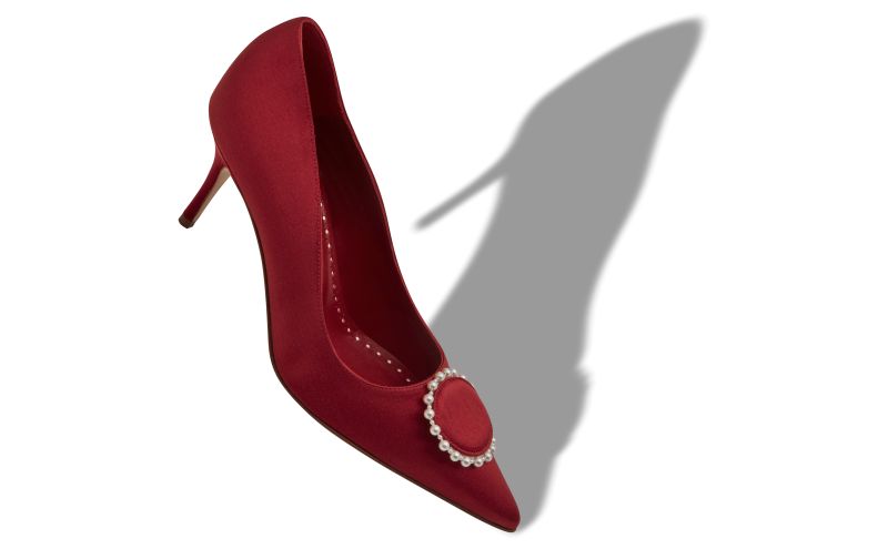 Kifaclo, Red Satin Pearl Detail Pumps  - £537.00 