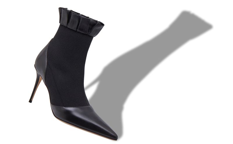 Nafar, Black Nappa Leather Ankle Boots - AU$1,078.00 