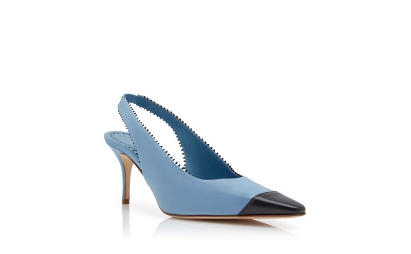 Gaius, Light Blue Nappa Leather Slingback Pumps - €875.00