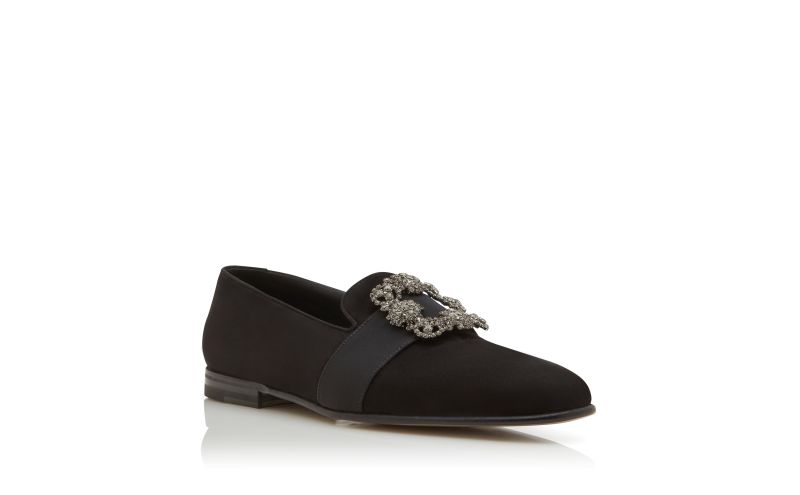 Carlton, Black Suede Jewel Buckle Loafers - €1,175.00