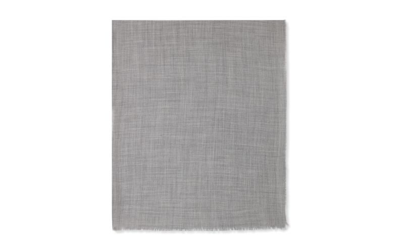Side view of Iona, Grey Superfine Cashmere Scarf - €290.00