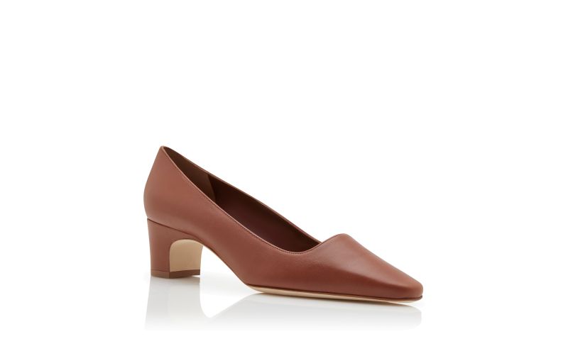 Silierasopla, Brown Nappa Leather Pumps - CA$965.00