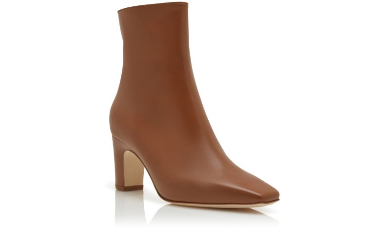 Ofaralo, Light Brown Calf Leather Ankle Boots - US$1,395.00