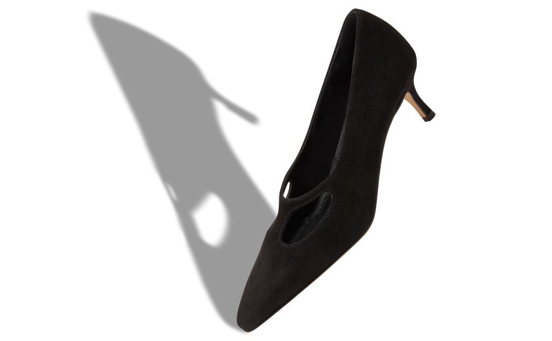 Aischines, Black Suede Cut Out Detail Pumps - £695.00
