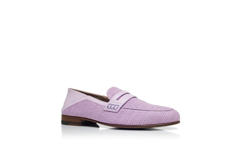 Padstow, Pink Raffia Penny Loafers - US$448.00