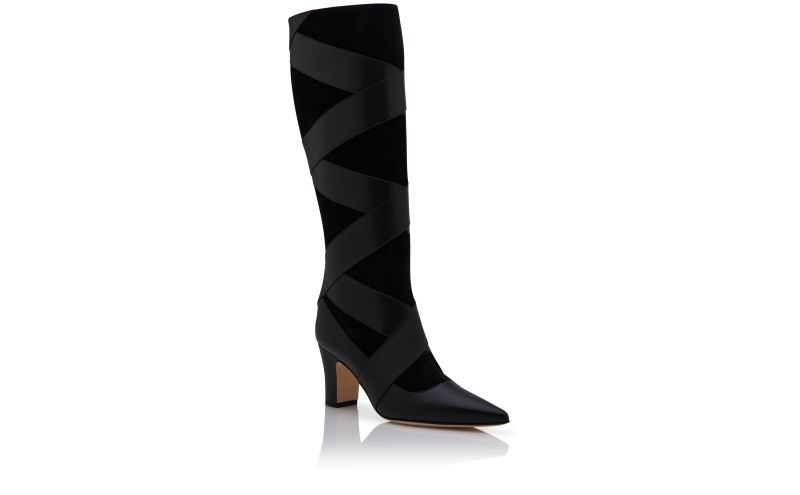 Ottosa, Black Calf Leather Cut Out Boots - CA$2,465.00