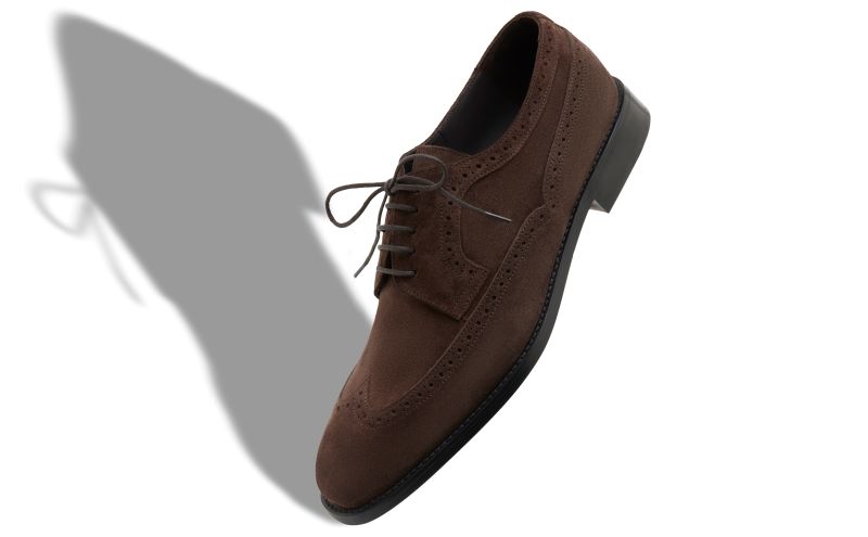 Tamarak, Dark Brown Suede Lace-Up Oxfords - €795.00