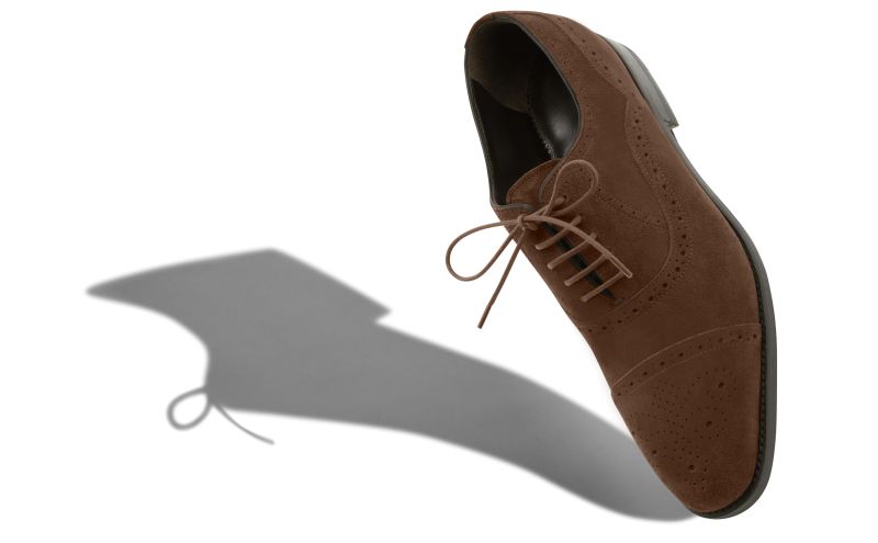Witney, Dark Brown Suede Cap Toe Oxfords - US$945.00