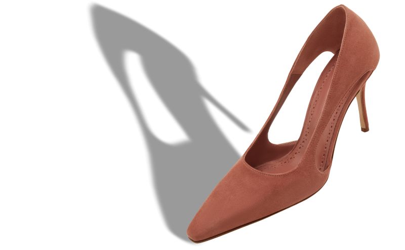 Boukefalos, Brown Suede Cut Out Detail Pumps - US$935.00