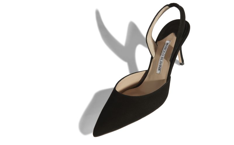 Carolyne 70, Black Suede Slingback Pumps - CA$1,035.00