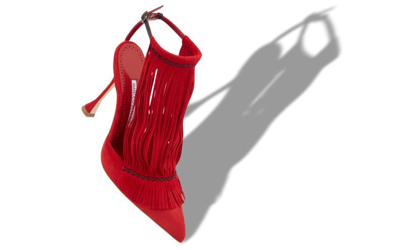 Fiki, Red Suede Fringe Detail Pumps  - AU$943.00 