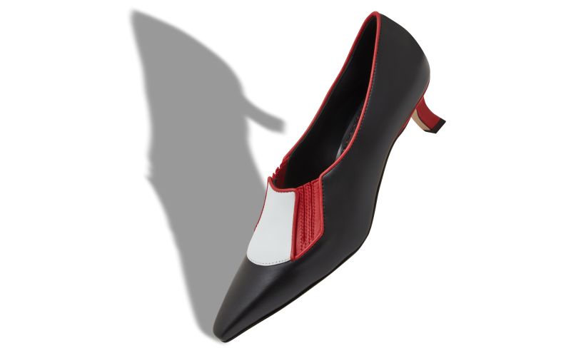 Diodoros, Black, Red and White Calf Leather Shoe Booties - €935.00