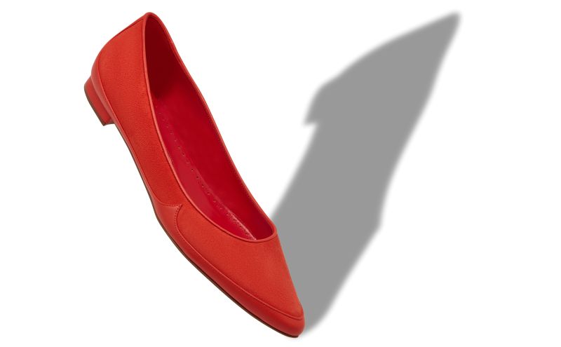 Axidiaflat, Orange Nappa Leather and Suede Flat Pumps  - £695.00 