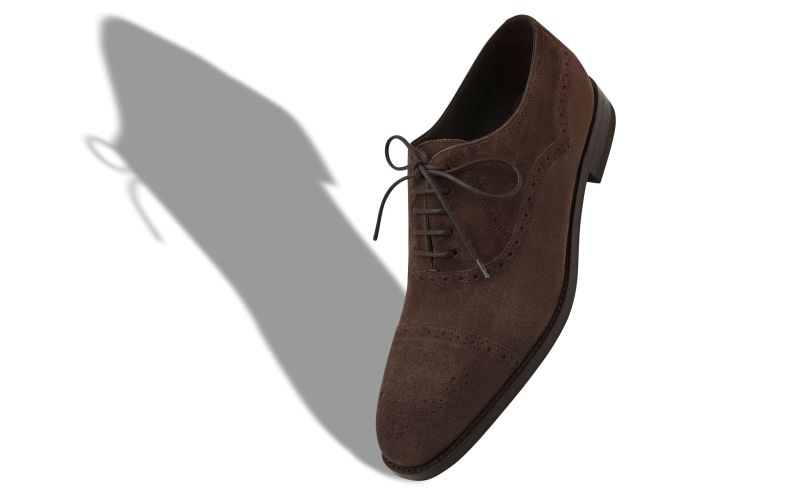Witney, Dark Brown Suede Cap Toe Oxfords - €845.00