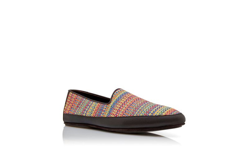 Antinous, Multicoloured Cotton Embroidered Slippers - AU$1,165.00