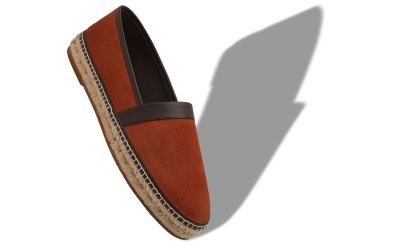 Nerano, Orange Calf Suede Espadrilles - AU$1,075.00 