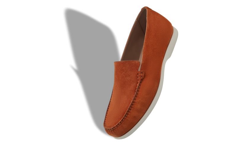 Monaco, Orange Suede Boat Shoes - AU$1,255.00