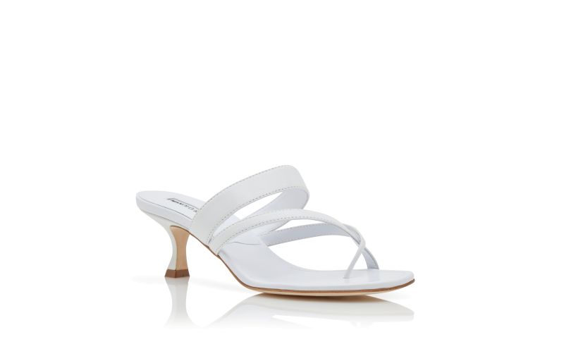 Susa, White Nappa Leather Mules - AU$1,295.00