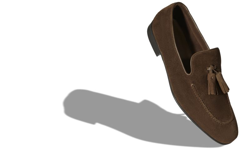 Designer Brown Suede Tassel Loafers
