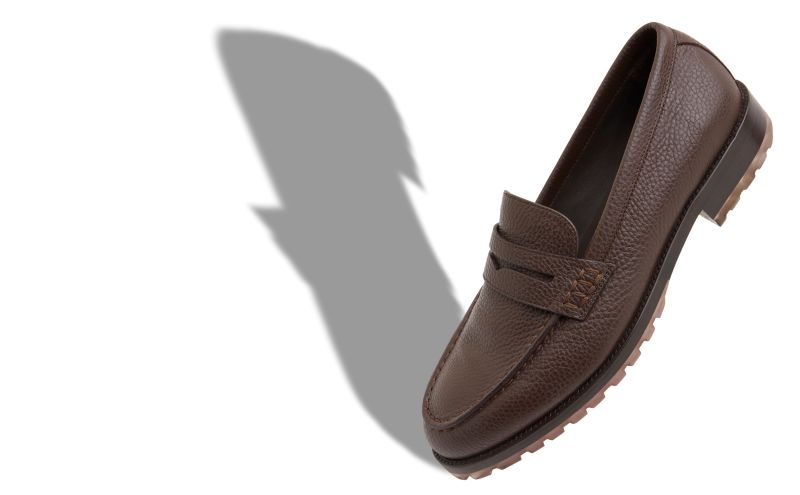 Randy, Dark Brown Calf Leather Penny Loafers - €825.00