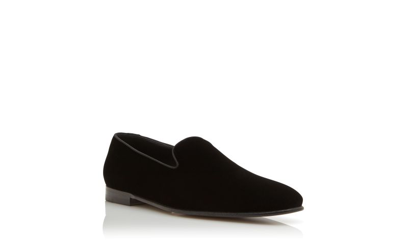 Mario, Black Velvet Loafers  - AU$1,435.00